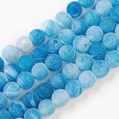 Natural Weathered Agate Beads Strands&nbsp;G-G589-8mm-14