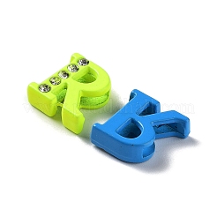 Rhinestone Slide Letter Charms&nbsp;RB-TAC0002-01R