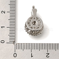 Brass Micro Pave Cubic Zirconia Pendants&nbsp;KK-B122-03D-P