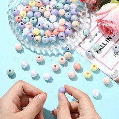 100Pcs Spray Painted Resin Beads&nbsp;RESI-CJ0005-04