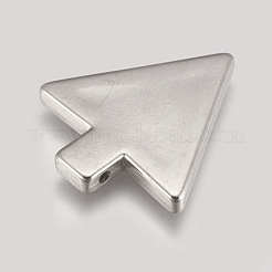 CCBプラスチックペンダント  三角形  プラチナ  38.5x34x4mm  穴：2mm&nbsp;CCB-K007-62P