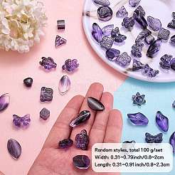 80Pcs Gradient Color Transparent Glass Beads&nbsp;GLAA-SZ0002-26D