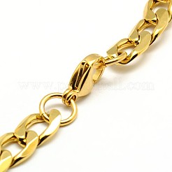 304 Stainless Steel Curb Chain/Twisted Chain Bracelets&nbsp;STAS-A028-B131G