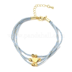 Polyester Multi-Strand Bracelets&nbsp;FB-CBA983F-02G-02