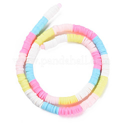 Fixed 5 Color Handmade Polymer Clay Bead Strands&nbsp;CLAY-S096-029Q