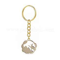 6Pcs 6 Styles Alloy Enamel Pendants Cat Keychain&nbsp;KEYC-JKC00433