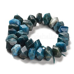 天然石アパタイトビーズ連売り  多面カット  ナゲット  10~11x8~10x7~8mm  穴：1mm  約22~23個/連  7.09~7.48''（18~19センチメートル）&nbsp;G-N327-05-06