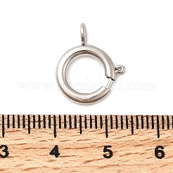 真鍮のスプリングリングの留め金  ラックめっき  ニッケルフリー  プラチナメッキ  16x13.5x2mm  穴：2mm&nbsp;KK-D407-20P-D