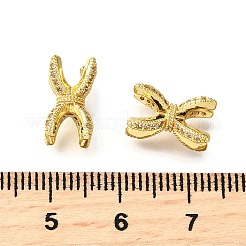Brass Micro Pave Clear Cubic Beads&nbsp;KK-B135-04G