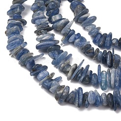天然カヤナイト/シアナイト/ジフェンチップビーズ連売り  5~14x4~10mm  穴：1mm  約15.5インチ〜16.1インチ&nbsp;G-E271-78