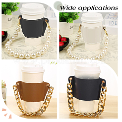 PU Leather Heat Resistant Reusable Cup Sleeve&nbsp;AJEW-WH0326-38C