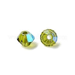 プレシオサ®クリスタルビーズ  チェコクリスタル  双円錐形(451 69 302 ロンデル)  50230 200 オリビンab  3mm  穴：0.8mm&nbsp;Y-PRC-BA3-50230-200
