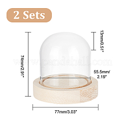 Glass Dome Cover&nbsp;DJEW-WH0034-54B