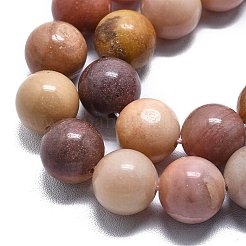 天然珪化木ラウンドビーズ連売り  10.5mm  穴：1mm  約38個/連  14.84''（37.7cm）〜15.16''（38.5cm）&nbsp;G-D356-C01-10mm