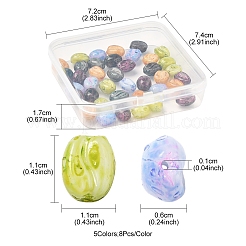 40Pcs 5 Colors Baking Paint Glass Seed Beads&nbsp;GLAA-FS0002-27