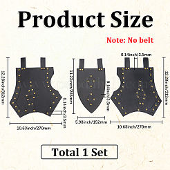 PU Leather Medieval Renaissance Leg Guard Skirt&nbsp;AJEW-WH20816-113A