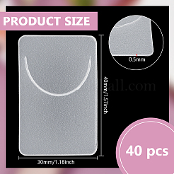 40Pcs PP Plastic Blank Bookmarks&nbsp;AJEW-BC0009-19