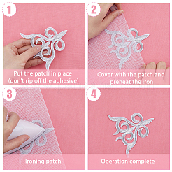 10Pcs 5 Style Polyester Computerized Embroidery Iron on/Sew on Patches&nbsp;PATC-FH0001-02A