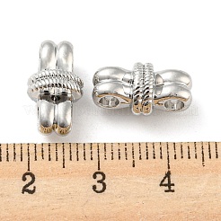 ラックメッキ合金ノットコネクターチャーム  鉛フリー＆カドミウムフリー＆ニッケルフリー  プラチナ  14.5x8x7mm  穴：2.7mm&nbsp;PALLOY-Z022-03P