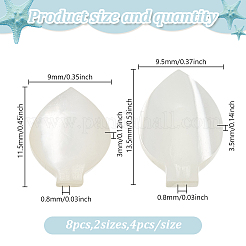 8Pcs 2 Styles Natural Shell Petaline Charms&nbsp;SHEL-GO0001-11