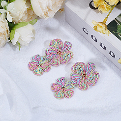 1 Pair Alloy Raffia Grass Stud Earrings&nbsp;EJEW-SP0001-19B