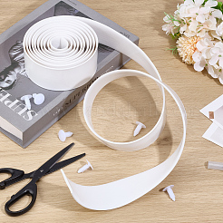屋外用芝生用家具の長椅子の修理用のリベット付き PVC 交換用ストラップ  ホワイト  45x3.5mm  約3.047 M&nbsp;OCOR-WH0105-080B
