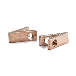 イオンプレーティング（IP）304ステンレススチールチャーム  アルファベット  ローズゴールド  文字.v  8x5.5x3mm  穴：1.8mm&nbsp;STAS-K216-41V-RG