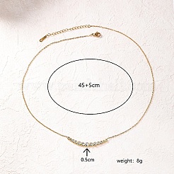 201 ステンレススチールペンダントネックレス  フラットラウンド  ゴールドカラー  17.72インチ（45cm）&nbsp;KE4254