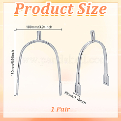 サイハイブーツ用合金製拍車  プラチナ  150x100x30mm&nbsp;FIND-WH0609-63P