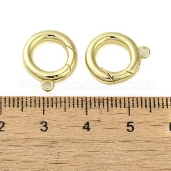 真鍮スプリングゲートリング  カドミウムフリー＆ニッケルフリー＆鉛フリー  リング  ゴールドカラー  16x13x2.5mm  穴：1.6mm&nbsp;KK-B089-12B-G