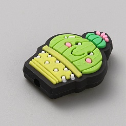 塩ビプラスチックビーズ  サボテン  30x22x8mm  穴：3mm&nbsp;KY-WH0421-143O
