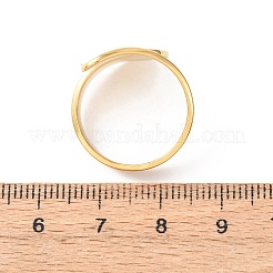 304 Stainless Steel Open Cuff Rings for Women&nbsp;RJEW-K309-05G