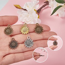 80Pcs 4 Colors Tibetan Style Alloy Pendants&nbsp;FIND-SZ0001-84