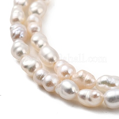天然養殖淡水パールビーズ連売り  ライス  グレード3a++  古いレース  2~2.5mm  穴：0.4mm  約105~112個/連  14.76''~14.96''（37.5~38センチメートル）&nbsp;PEAR-I007-01J-01A