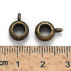 チベット風チャームベイル  保釈ビーズ  カドミウムフリー＆鉛フリー  バレル  アンティークブロンズ  約11.5mm長  8 mm幅  厚さ5.5mm  4.8mm内径  穴：2mm&nbsp;K0825071