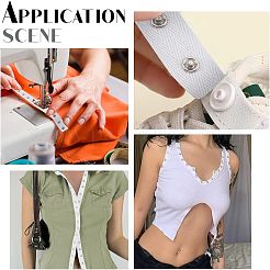 Clasps and Eye Cotton Tape Trim&nbsp;DIY-WH0304-236B