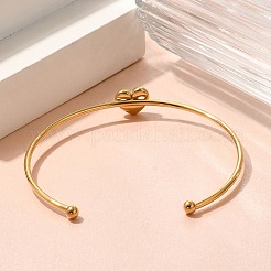 304 Stainless Steel Cuff Bangles&nbsp;STAS-Z108-08G-01
