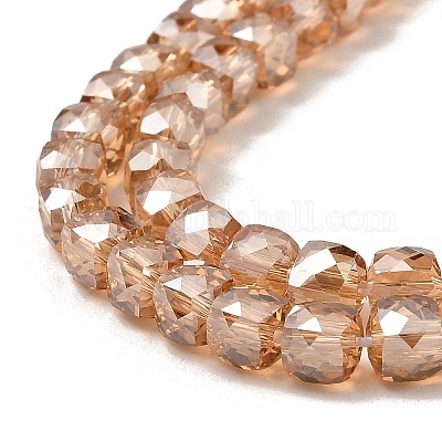 Electroplate Transparent Glass Beads Strands&nbsp;GLAA-C029-03B-07-1