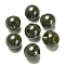 Opaque Acrylic Beads, Round Ball Bead, Suzumaru Beads, Top Drilled, Dark Olive Green, 19x19x19mm, Hole: 3mm