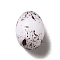 Opaque Resin Cabochons, Egg Shape, Coconut Brown, 11x8mm
