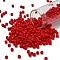 TOHO 6/0 Round Beads, Japanese Seed Beads, (45AF) Opaque Frost Cherry, 4mm, Hole: 1.5mm, about 7570pcs/pound