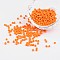 8/0 Opaque Colours Round Glass Seed Beads, Dark Orange, 3mm, Hole:1mm, about 1101pcs/50g