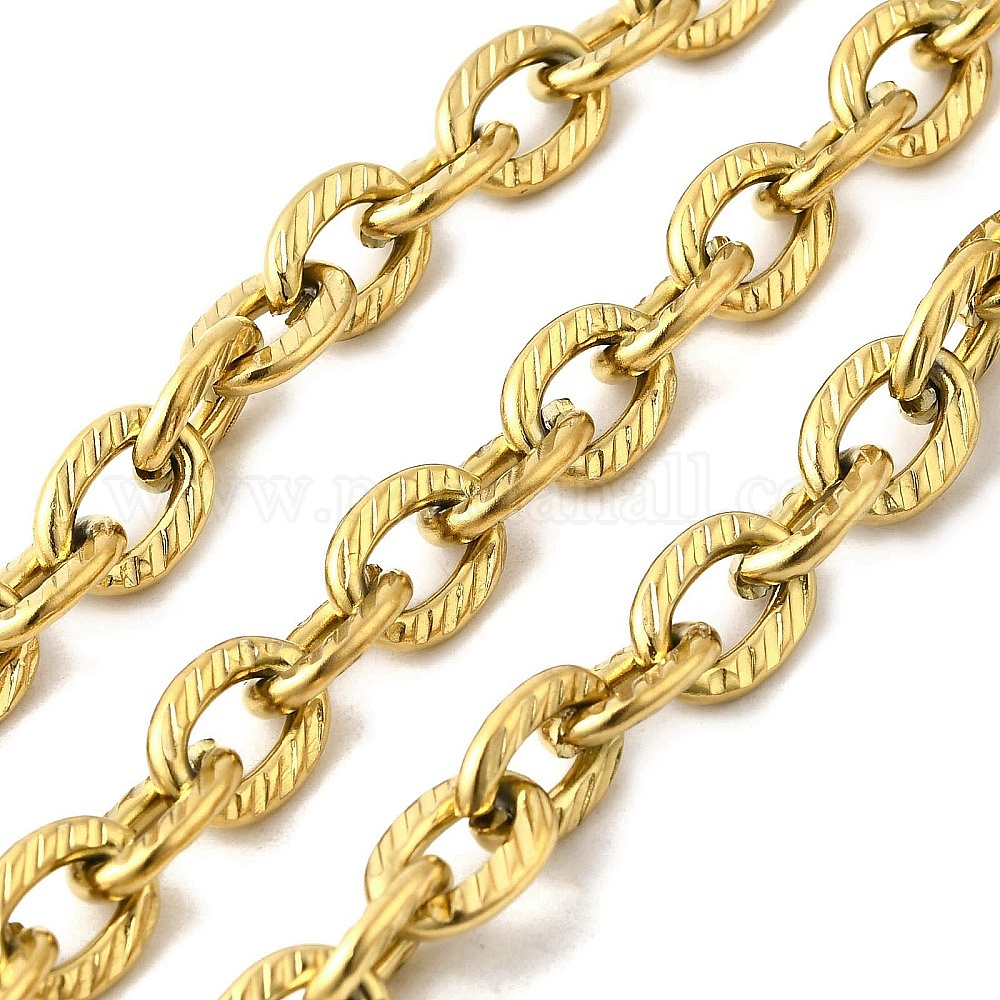 Ss Cable Chain Wholesale 304 Stainless Steel Textured Cable Chains - Pandahall.com