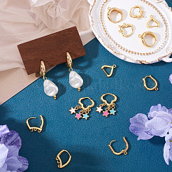 10Pcs 5 Styles Hoop Earring Finding&nbsp;KK-TA0002-98