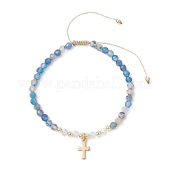 Mixed Stone Braided Bead Bracelets&nbsp;BJEW-JB12958-02