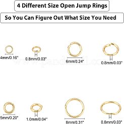 304ステンレススチールオープン丸カン  ラウンド  ゴールデン·ステンレス鋼色  4~8x0.8~1mm  内径：2.5~6.4mm  800個/箱&nbsp;STAS-UN0017-94P