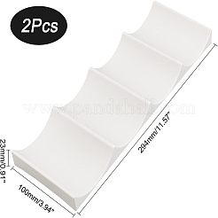プラスチックワインラックディスプレイマットワインホルダー収納オーガナイザー  ホワイト  29.4x10x2.3cm&nbsp;ODIS-WH0011-67