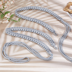 ポリエステルスタッフストラップショルダーコード  グレー  1100x23x10mm&nbsp;DIY-WH0888-416C