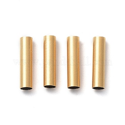イオンプレーティング（IP）304ステンレス鋼チューブビーズ  ゴールドカラー  10x2.5mm  穴：2mm&nbsp;STAS-F295-01A-G