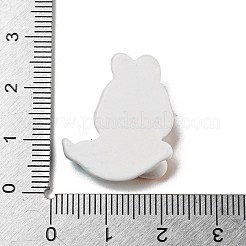 ハロウィーンテーマの不透明樹脂デコデンカボション  カボチャの袋を持ったウサギ  24x20x6mm&nbsp;RESI-E055-01D